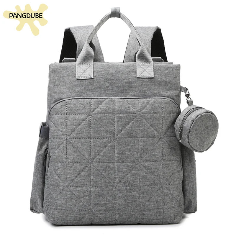 PANGDUBE 35*34*15cm Dad Bag Father Backpack for Baby Diaper Bag with 2pcs Stroller Hooks Small Accessories Bag Mommy Backpack 250106