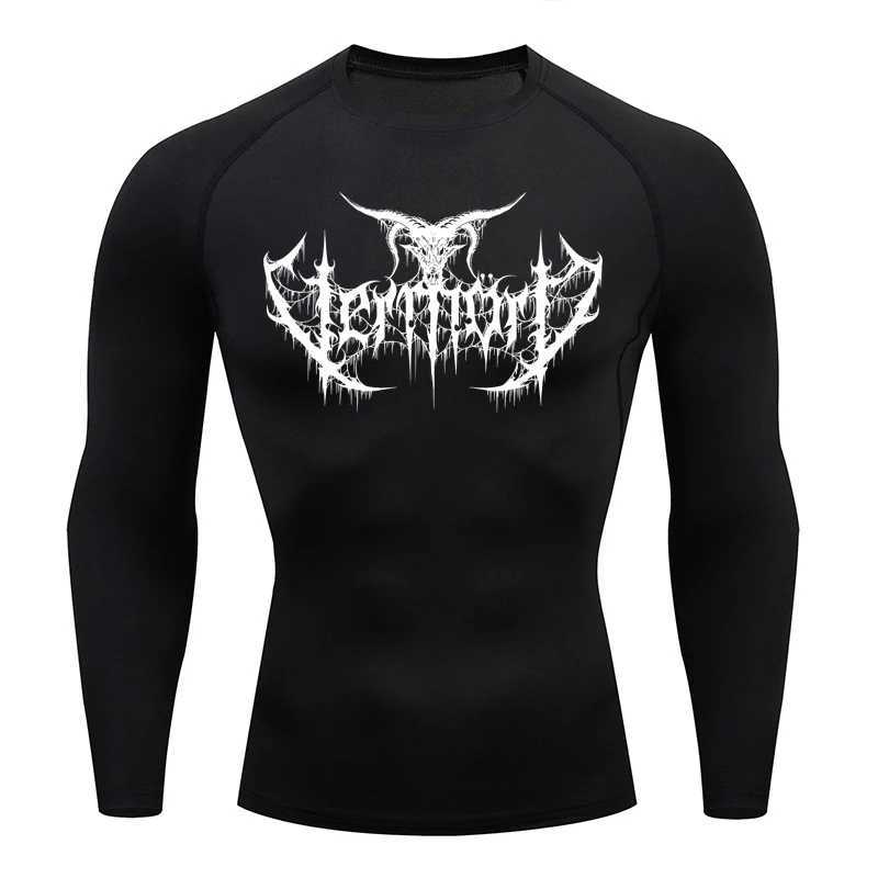 Compression shirt mens sprint T-shirt gym sports top quick drying breathable black fitness sportswear fitness suit W250111