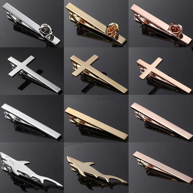 Shark tie clip fashion mens shirt tie Christian cross pin rose tie clip manufacturer wholesale directly W250111