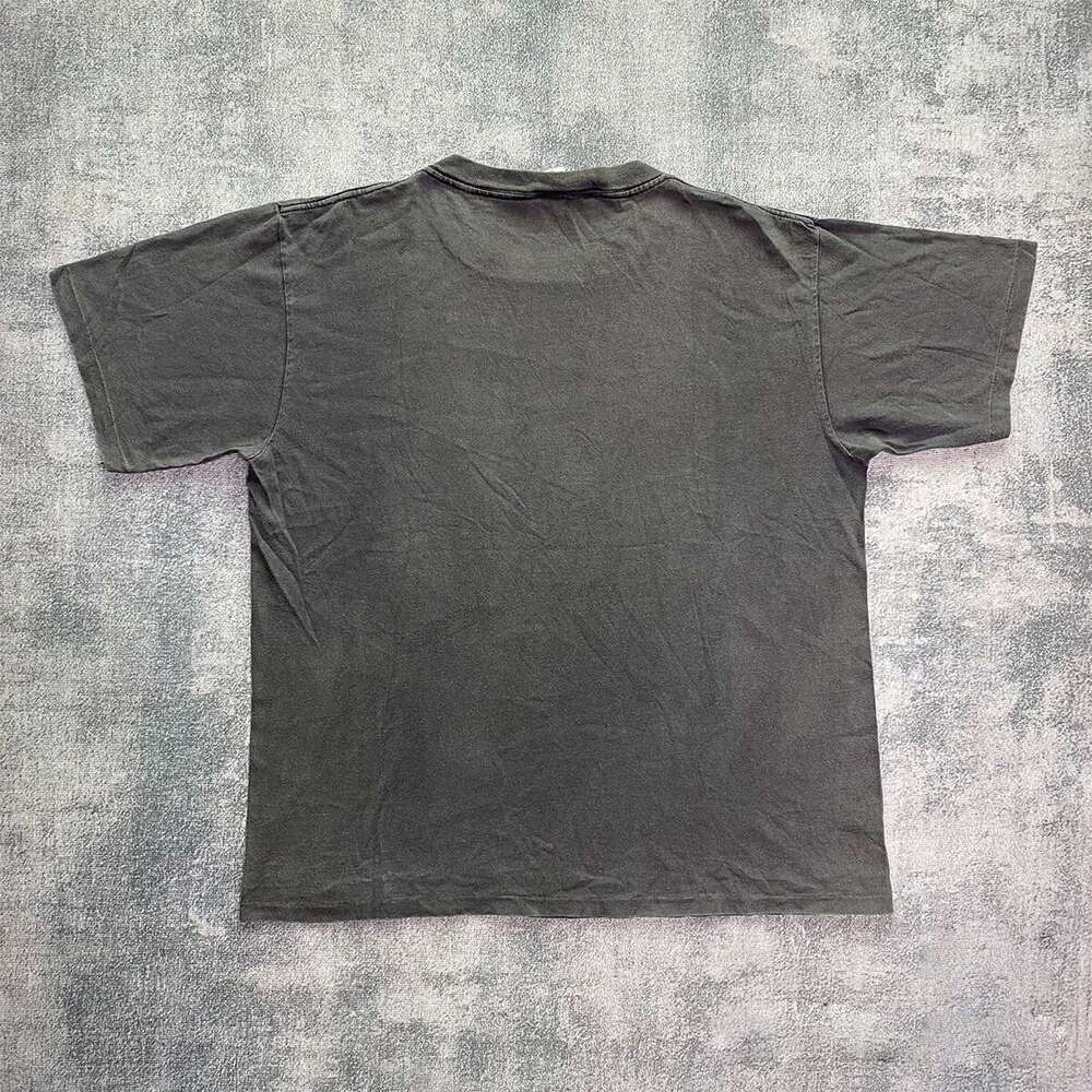 Inspiration Washed Non collision Shirt Summer Trendy Rascal Style T-shirt Printed Short Sleeve Top