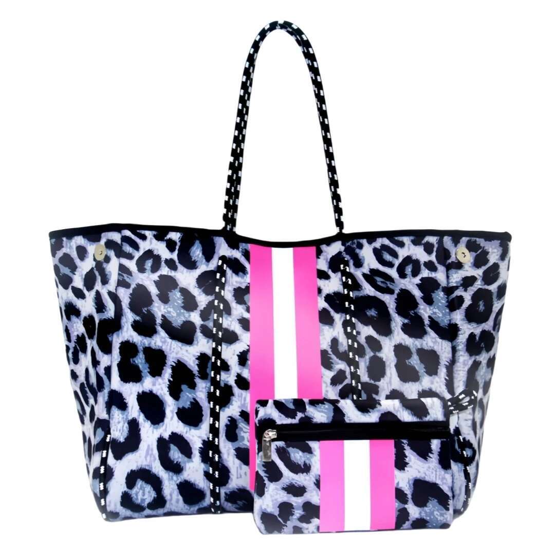 Wholesalers Fashion Leopard Print Women's Handbag Tote Bag Ladies Waterproof Neoprene Beach Bags For Women Trend 2024
