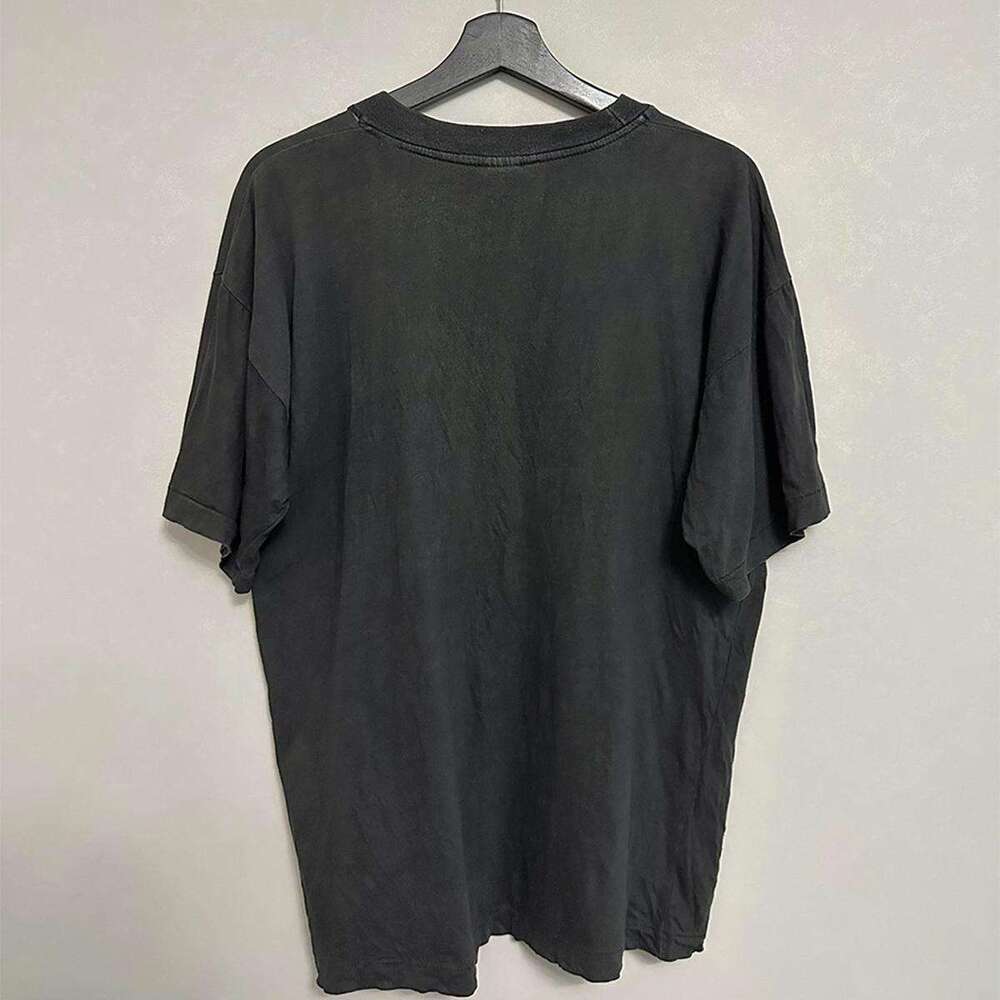 Inspiration washed non collision shirt, summer trend, cool and trendy, niche T-shirt, printed short sleeved top