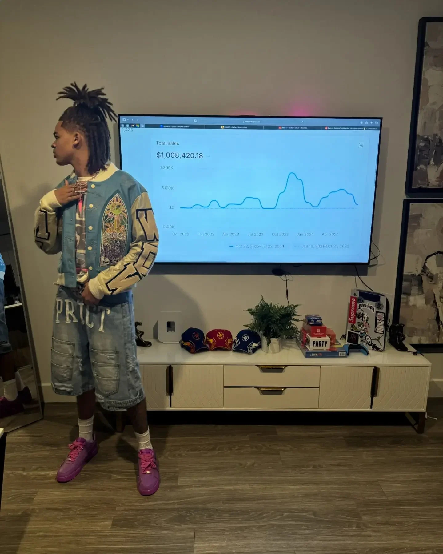 Street American classic multi-pocket loose denim shorts ins punk high waist washed simple denim straight mid-length pants y2k 250109