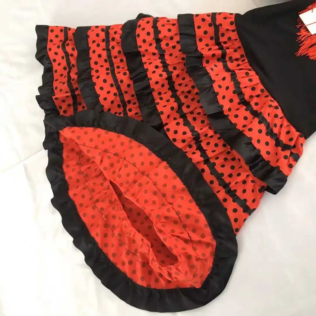 Girl Dress Beautiful Spanish Flamenco Dancer Costume Childrens April Seville Performance Dance Costume W250111