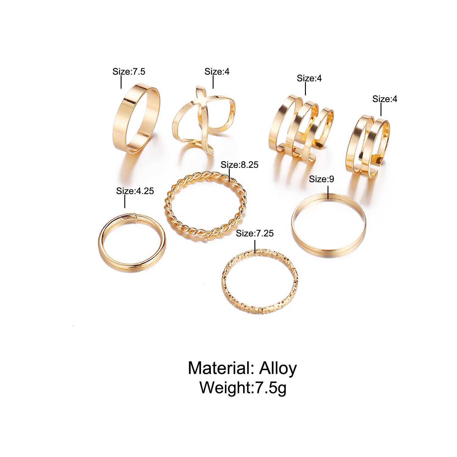 The Tide Cool Ring Set Female Korean Ring Net Red Jewelry Not Fade Color Ring Cold Wind Hip Hop Index Finger RingXJ250110