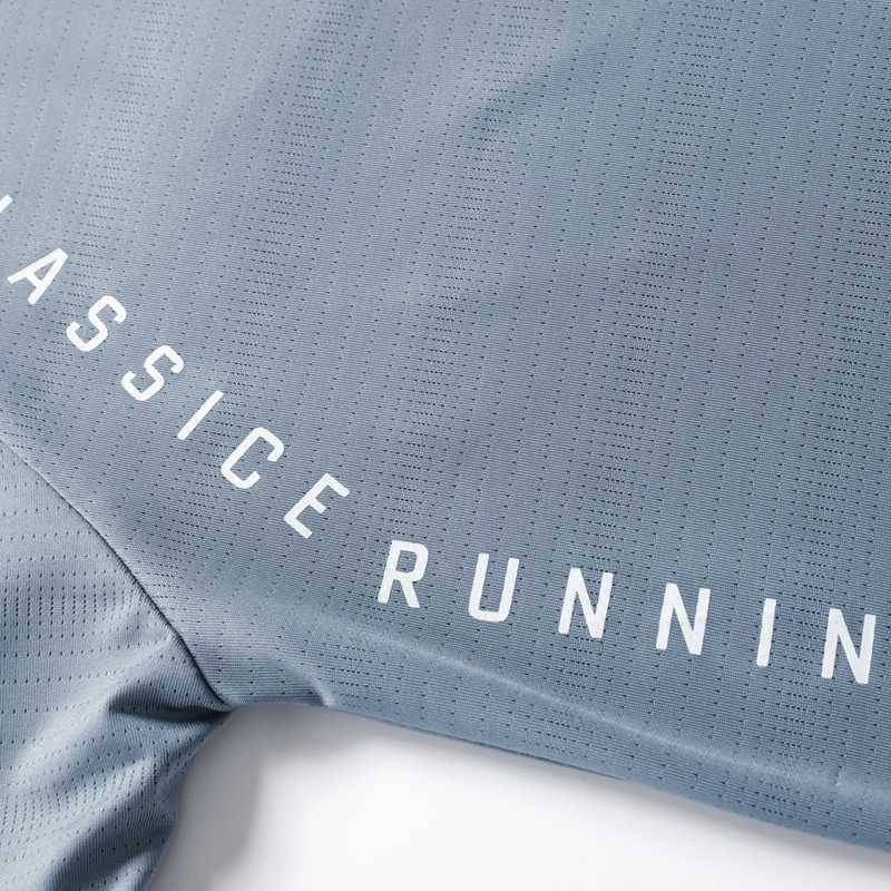 CHRLCK Mens Running T-shirt Summer Ice Silk Thin Top Reflective Printing Quick Drying Short Sleeve Breathable Fitness T-shirt W250111