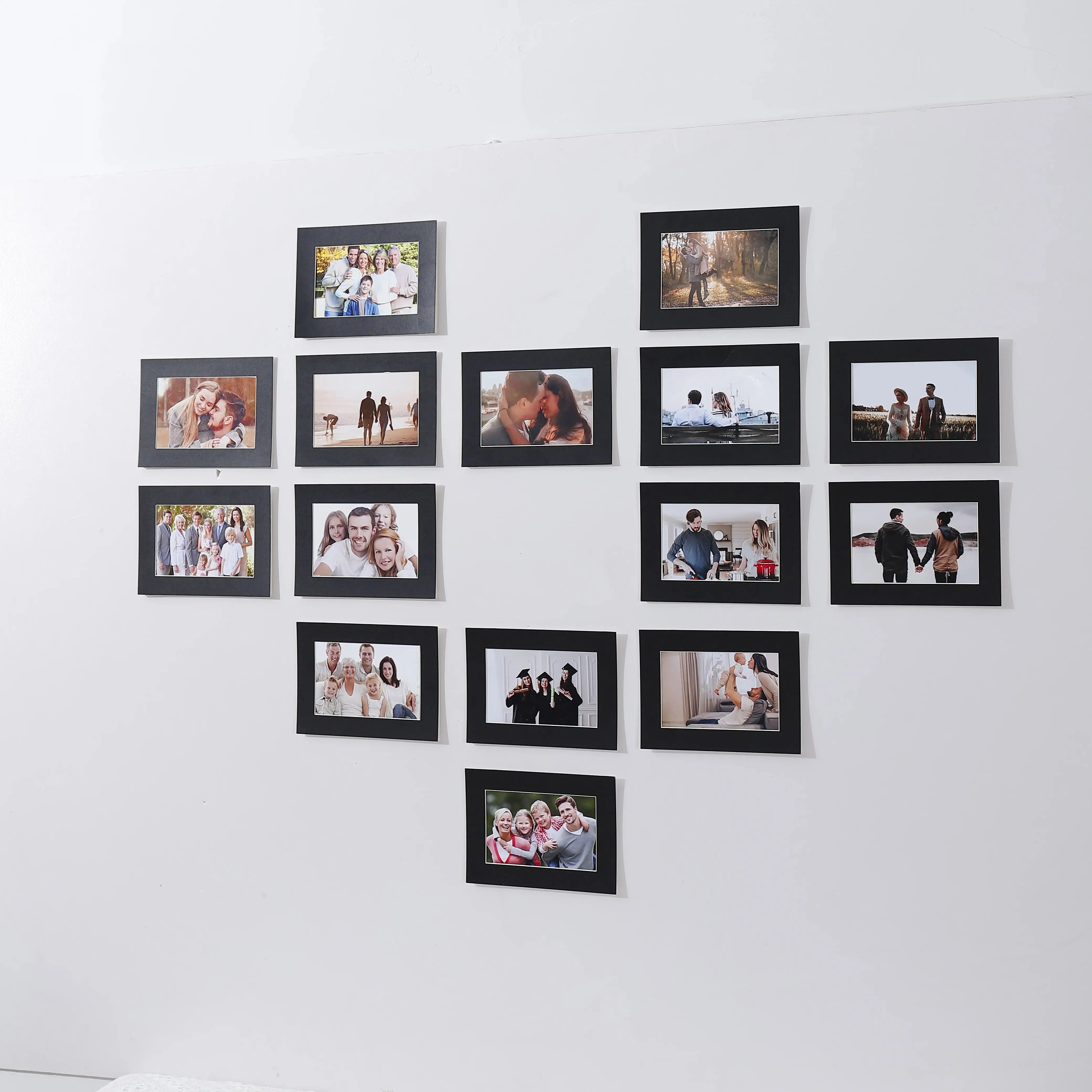 5pcs without Support of Europe the United States Classic Black and White Photo Cardboard Picture Frame Wall Family Room H260306