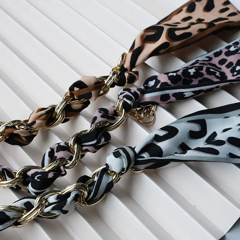 DIY Fashion Womens Handbag Accessories Chain Black Blue Amber Panther Detachable Belt with Womens Clutch Shoulder Bag Chain 250109