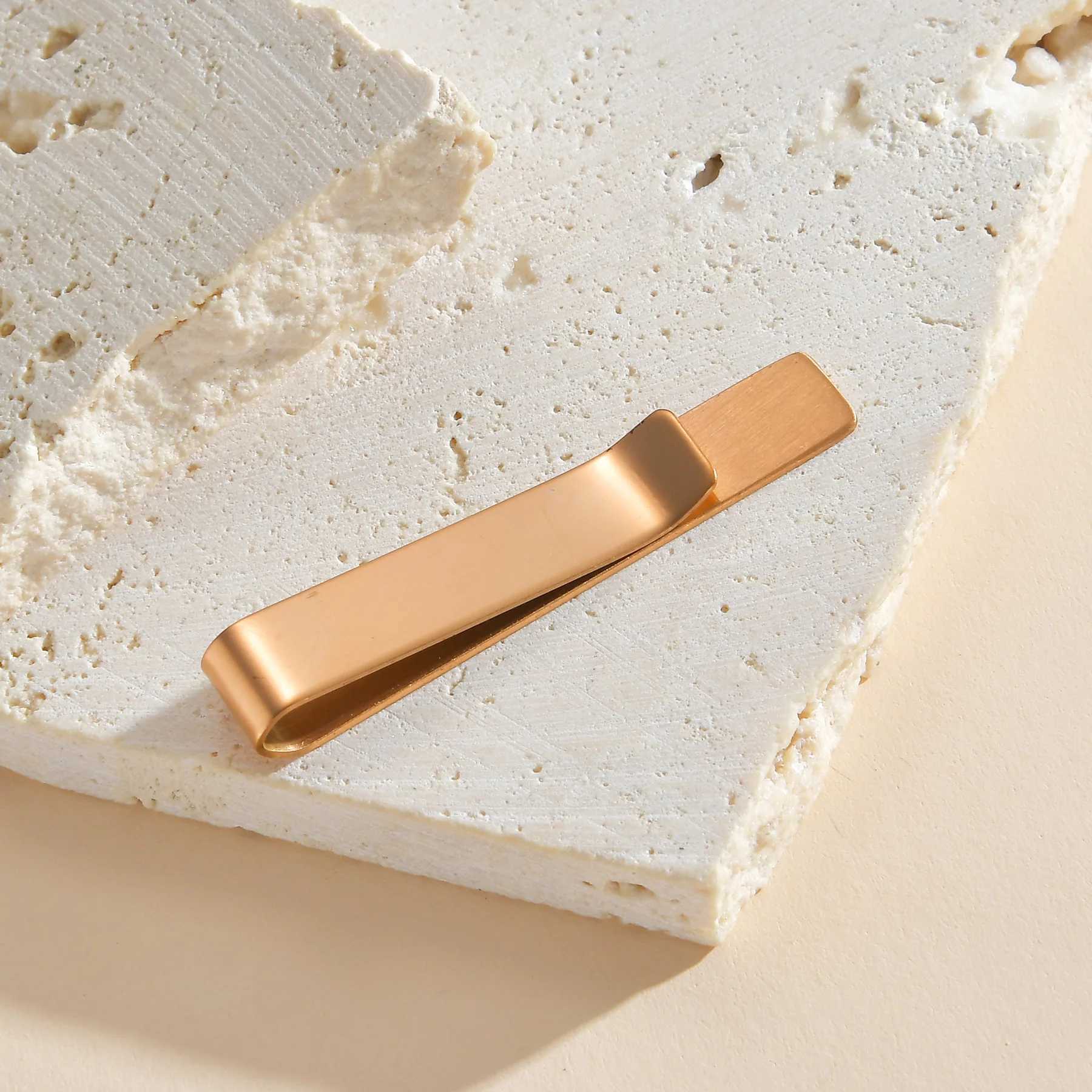 Fashion stainless steel punk tie clip mens blank bar metal necklace party busin wedding simple decoration jewelry gift W250111