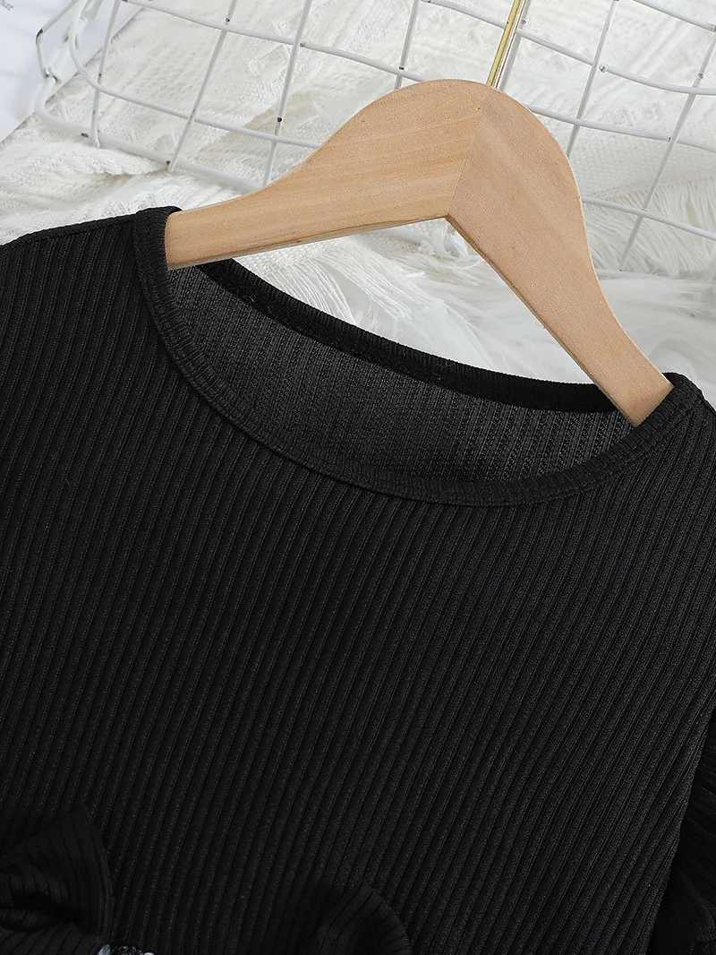 Summer girls thin long sleeved dress 2-6Y cute childrens embroidered butterfly princess dress childrens clothing girls clothing W250111