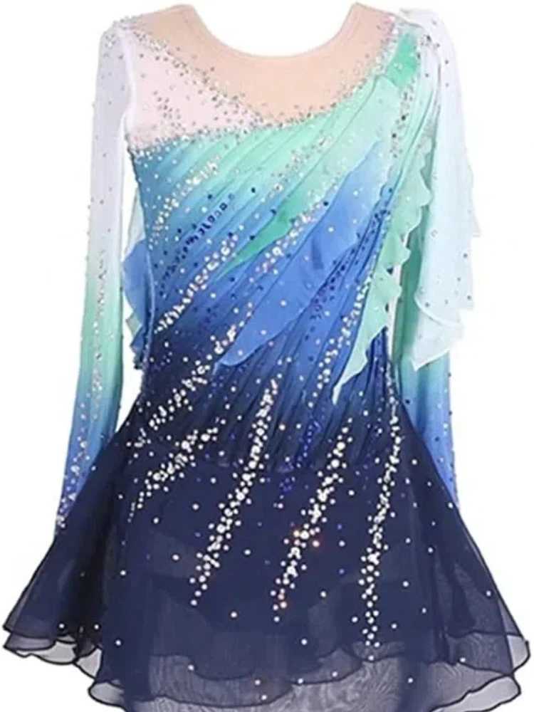 Customized girls skating/spinning/performance costumes for adult and childrens girls performance costumes W250111