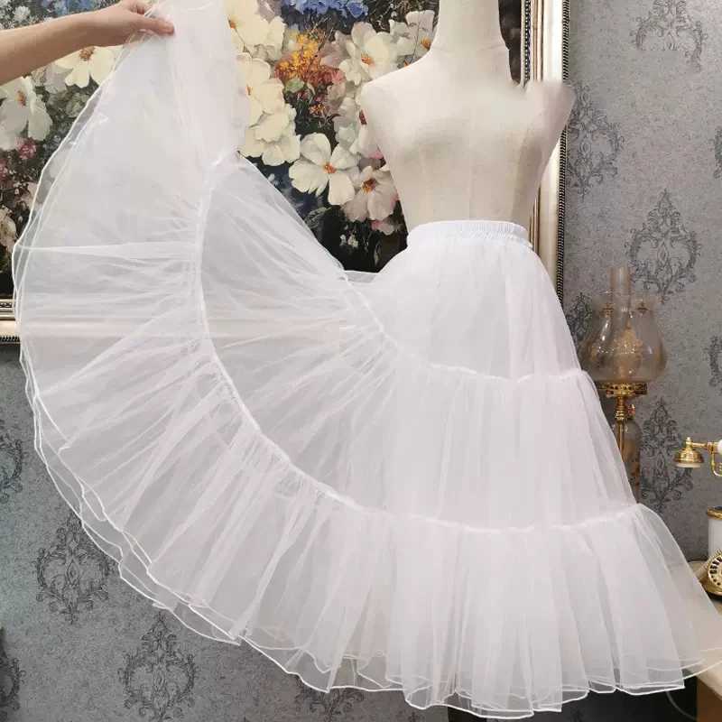 Lolita Skirt Support Yarn Skirt Long Daily Violence Soft Yarn Boneless Extension Petticoat Lolita Skirt Poncho Skirt W250111