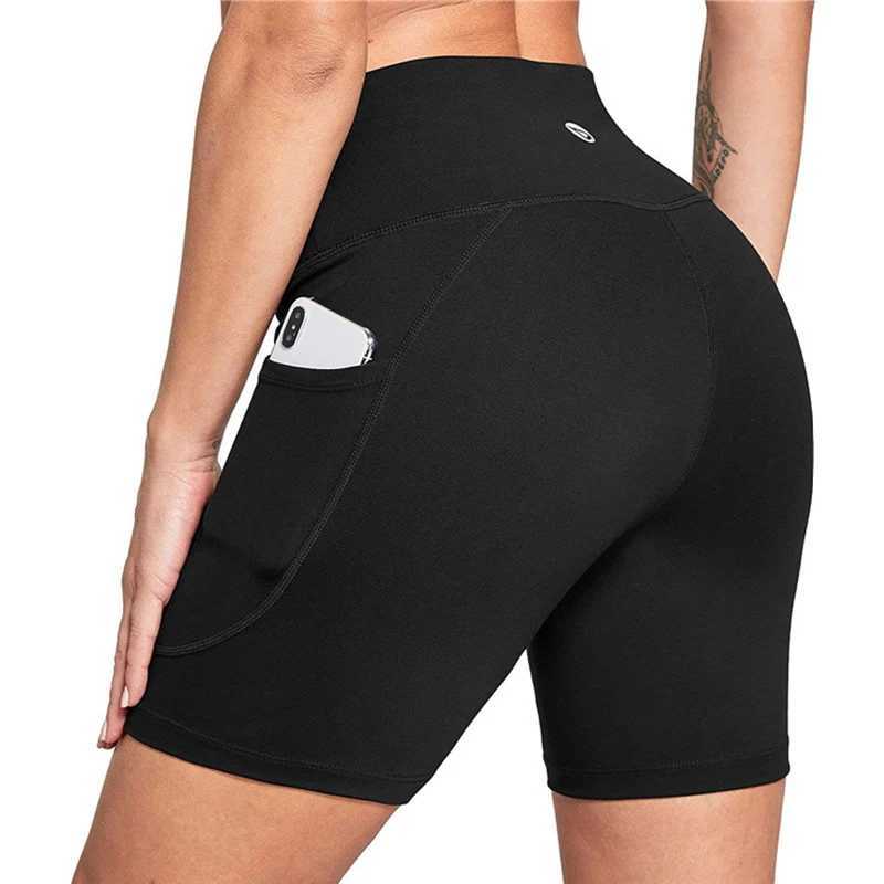 Leggings Women High Waist Yoga Sport Shorts Biker Shorts Women Sports Leggings For Fitness Cross Waist Pocket Yoga PantXJ250111