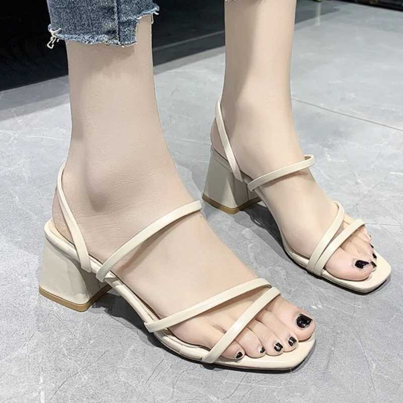 New Arrival New womens sandals womens square sandals elegant summer slippers fashionable womens sandals T250110