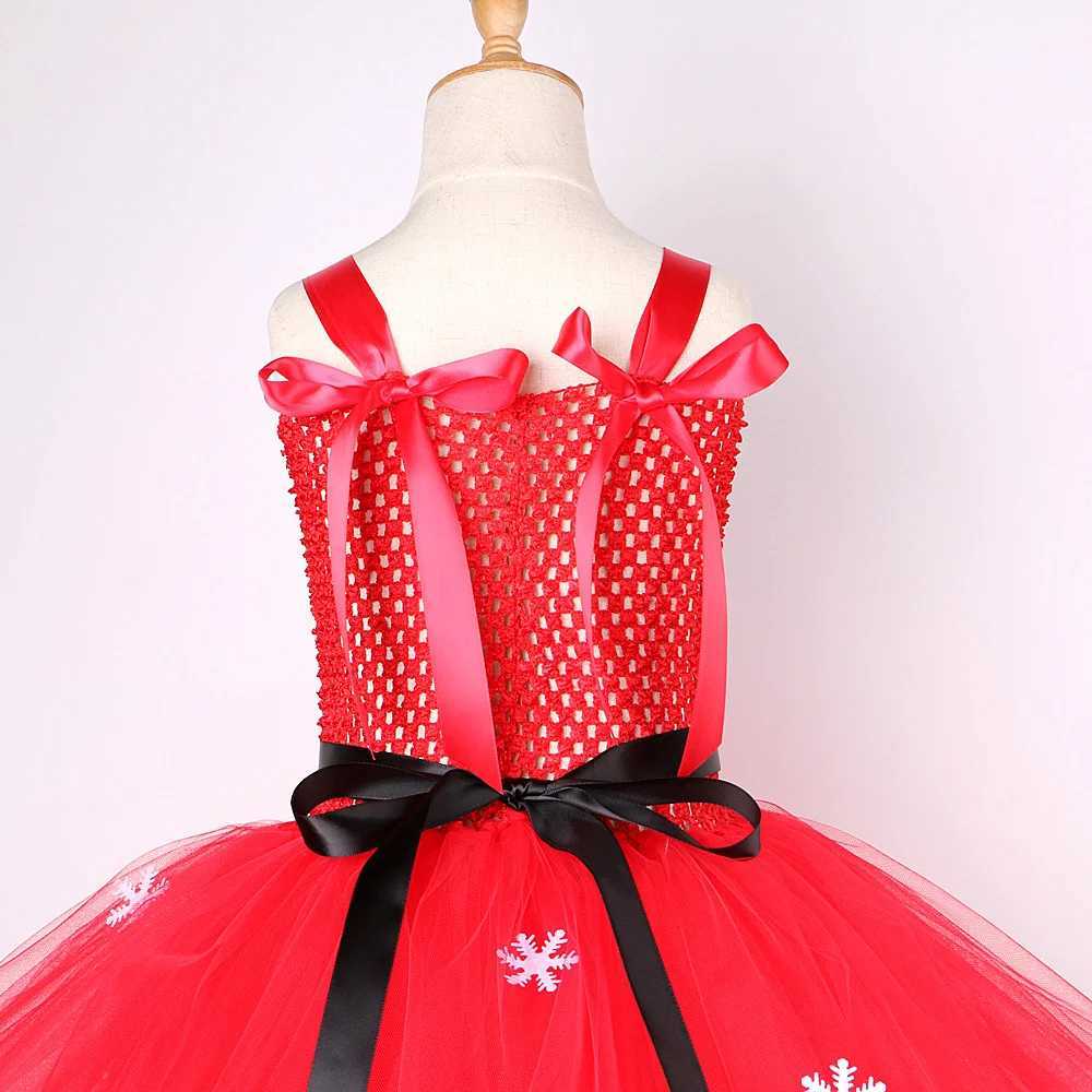 Red Santa Claus Girl Clothing Christmas Tutu Childrens Clothing New Year Carnival Fancy Clothing Childrens Christmas Par Clothing W250111