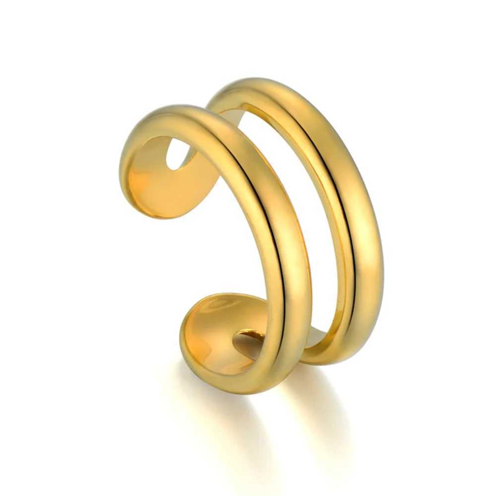 Size 7 Romantic Simple Letter C Ring Gold Plated Stainl Steel Finger Engagement Wedding Rings Promise Jewelry GiftXJ250110