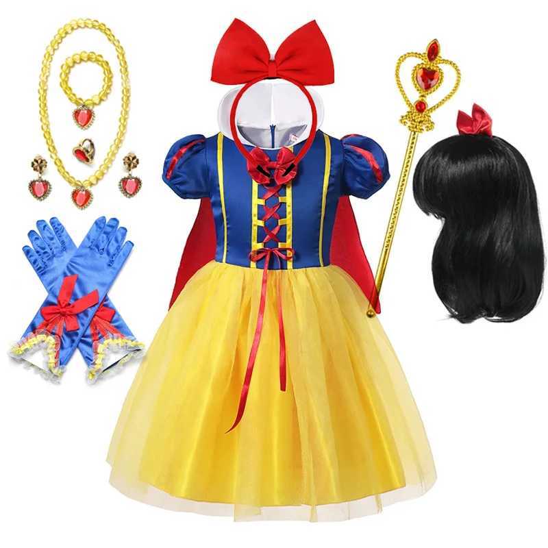 Snow White Dress Childrens Clothing and Cape Town Headwear Halloween Carnival Birthday Party Role Playing Childrens Clothing W250111