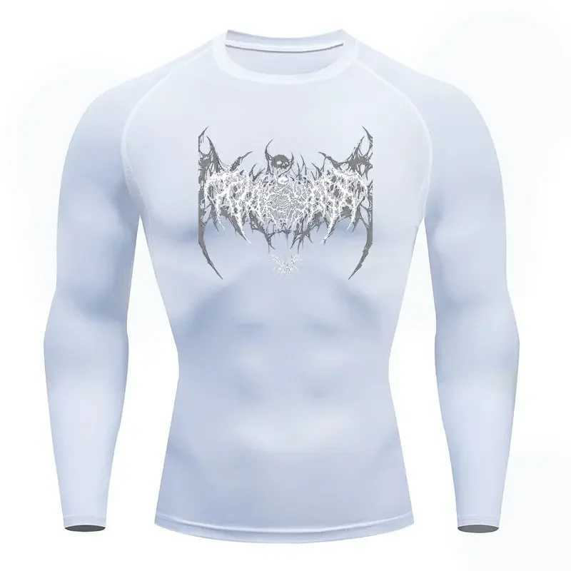Quick drying breathable elastic short sleeved casual printed compression shirt for mens fitness and running T-shirt S-3XL W250111