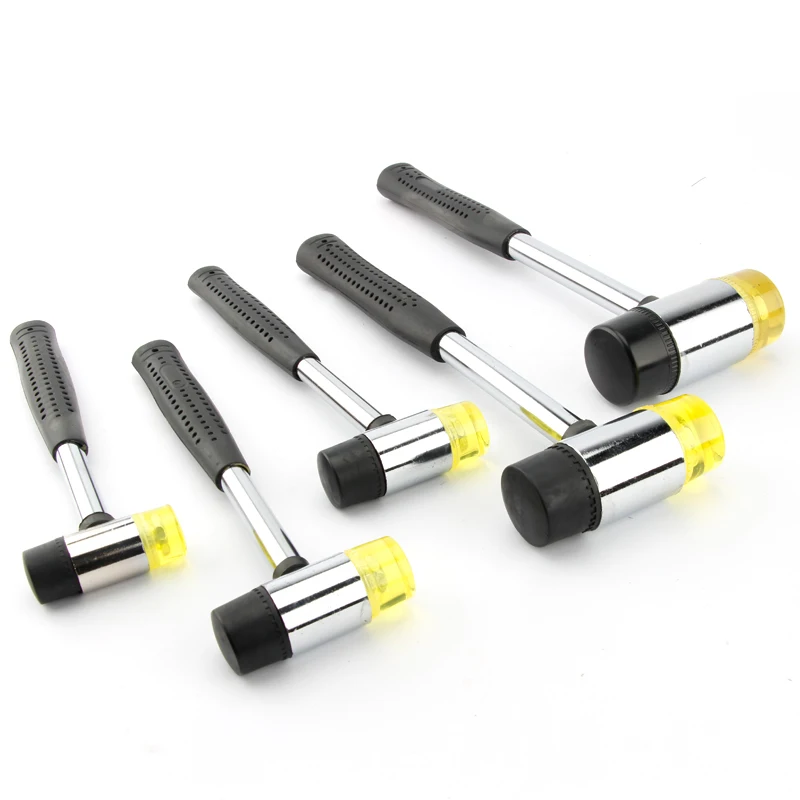 Double Face Tap Rubber Hammer 25mm 30mm 35mm 40mm 45mm Multifunctional Glazing Window Beads Hammers Nylon Head Rubber Mallet