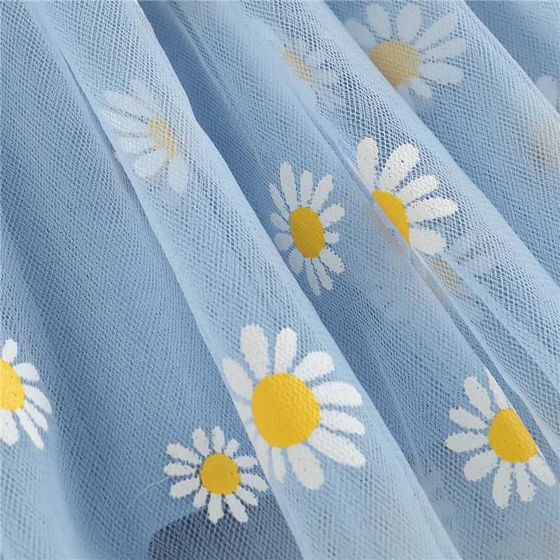 Preschool Childrens Girls Par Dress 2022 Summer Sleeveless Daisy Flower Tutu Dress Layered Chiffon Princess Birthday Dress W250111