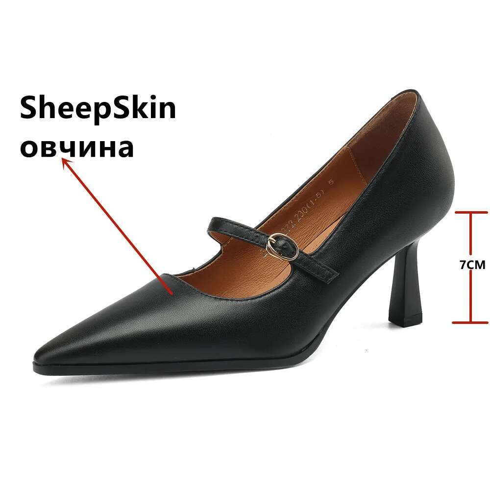 FEDONAS Elegant Women Pumps Thin High Heels Pointed Toe Mature Dress Office Lady Genuine Leather Shoes Woman Spring Summer New
