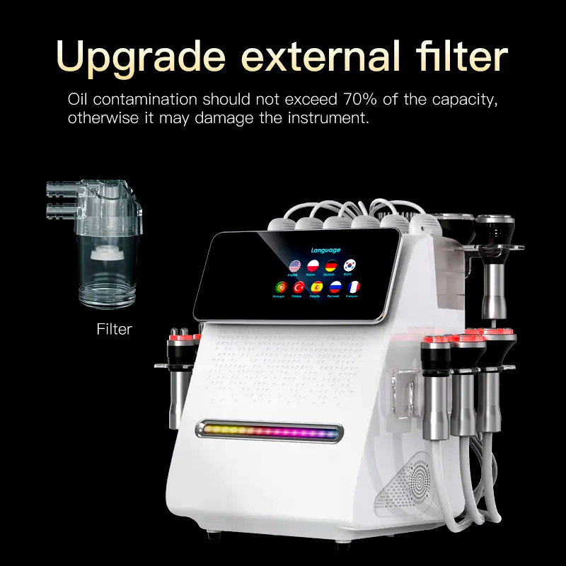 80K Lipo Cavitation Vacuum Weight Loss Machine 11 in 1 Physiotherapy RF Slimming Body Massage Lymphatic Drainage Scraping Cupping Body Health Machine