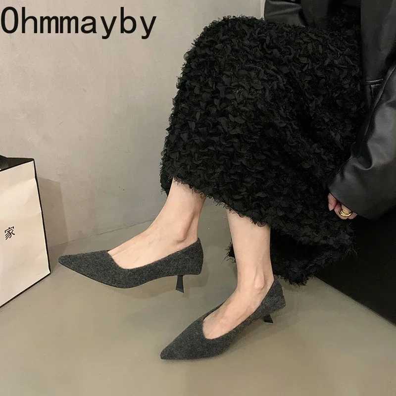 New Arrival Spring 2025 design Pointed Toe womens pump thin boots elegant nightclub party womens shoes Zapatos De Mujer T250110