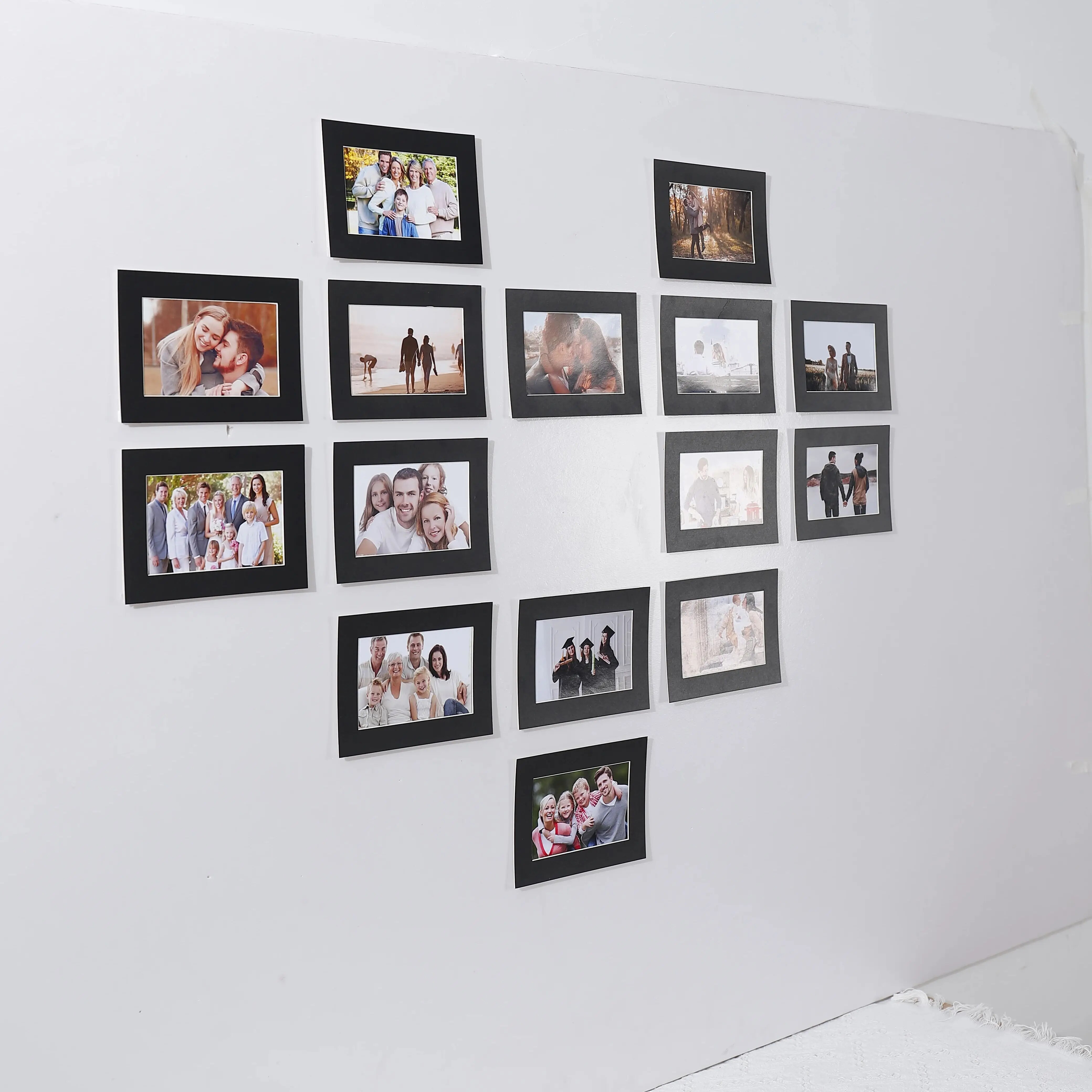 5pcs without Support of Europe the United States Classic Black and White Photo Cardboard Picture Frame Wall Family Room H260306