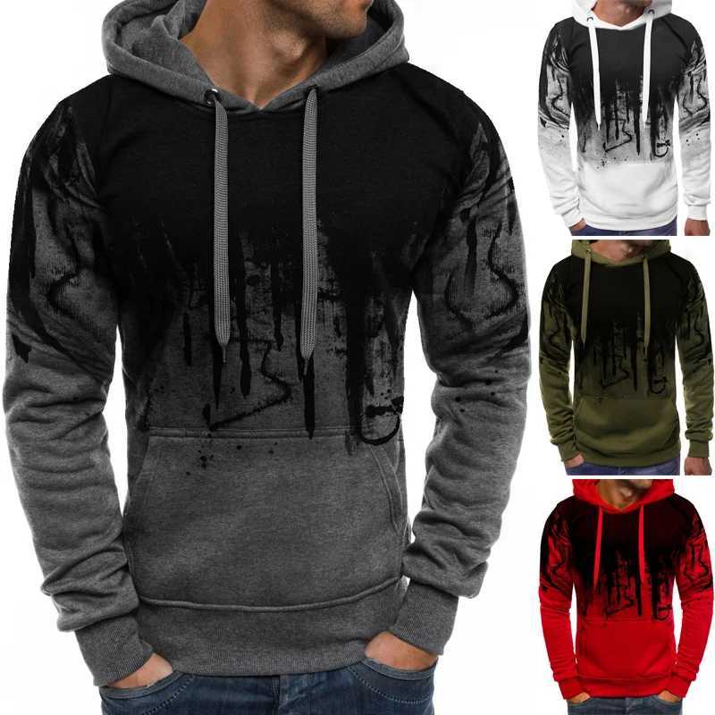 Mens autumn and winter fashion camouflage sportswear long sleeved hooded casual sports hooded jacket S-4XL W250110