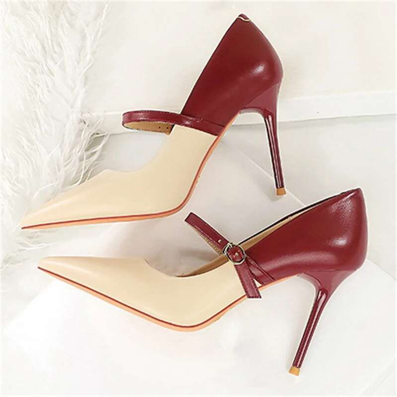BIGTREE MARY JANES Thin Heels Woman Pumps Sexy Party Sandals Banquet Hollow Spring Autumn Female Shoes