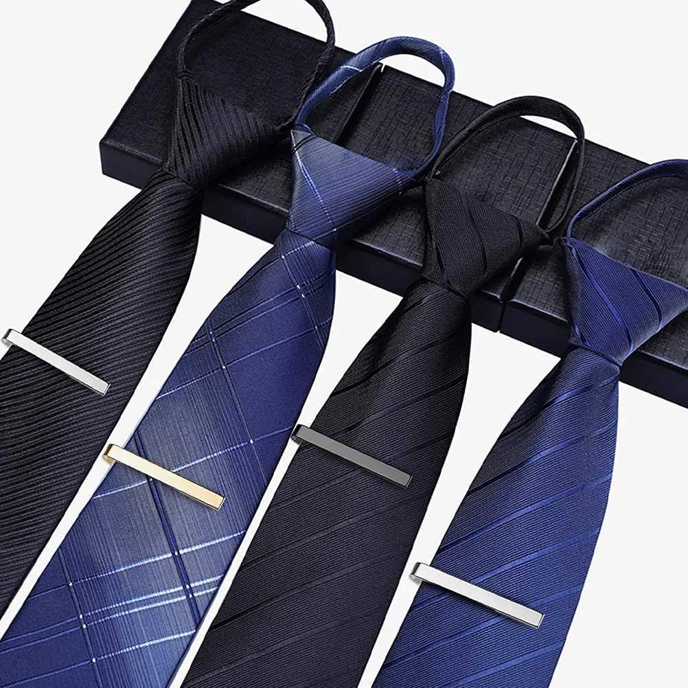 3-piece tie clip black bar shirt Busin set mens regular classic W250111