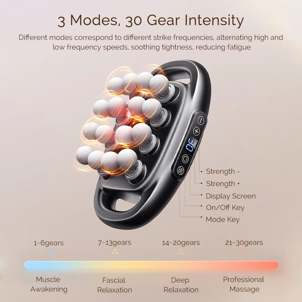 16Head Fascia Gun HighFrequency Vibration Body Massage Back and Waist Massager Neck Shoulder Muscle masajeador 250108