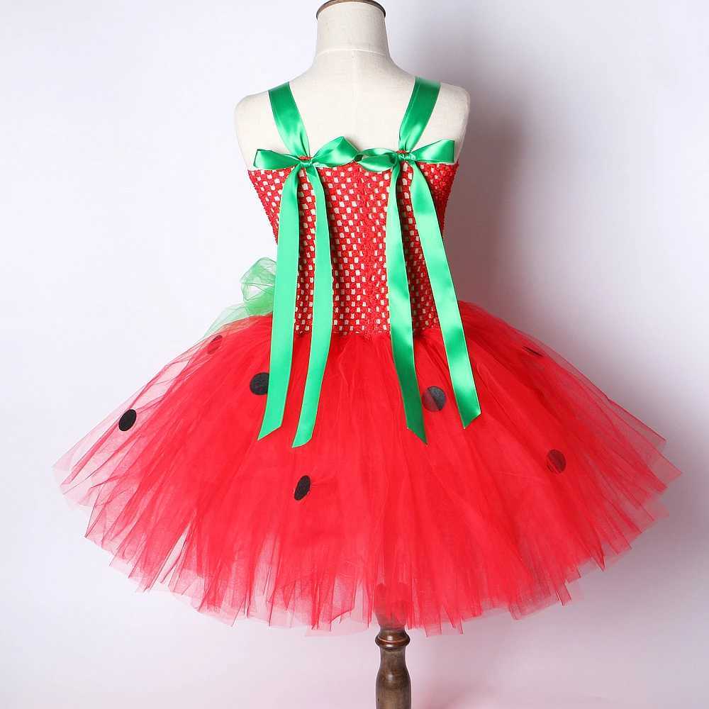 Baby girl Tutu dress Strberry princess dress Childrens girl birthday costume Watermelon Halloween costume Preschool W250111