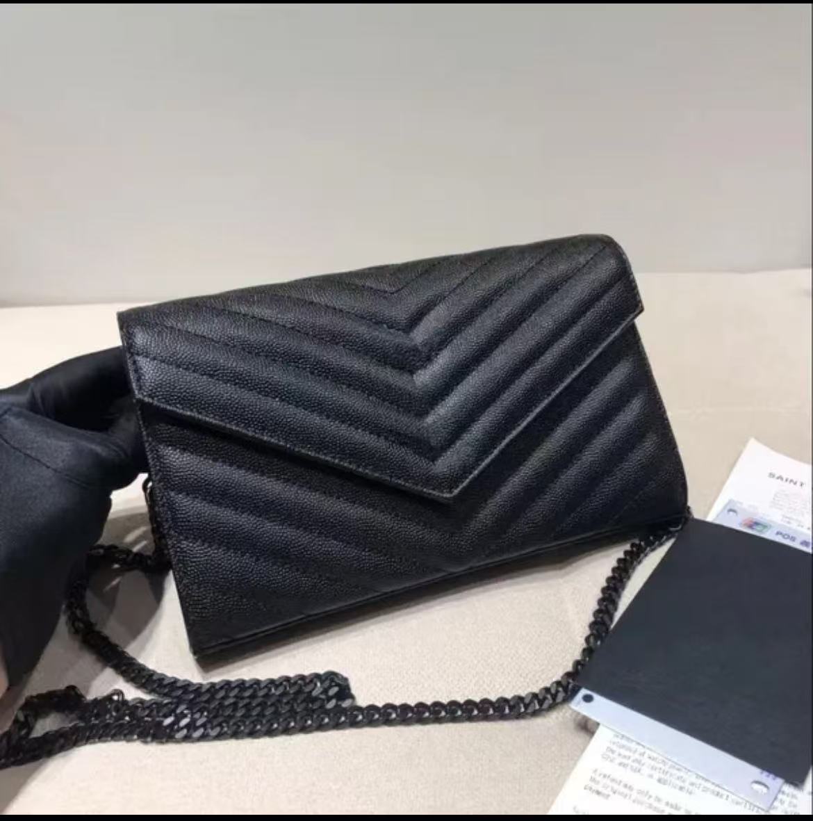 Designer bag shoulder bag crossbody designer bags Genuine Leather clutch handbags shoulder caviar Envelope bags cross body men wallet women Classic flap chain bag