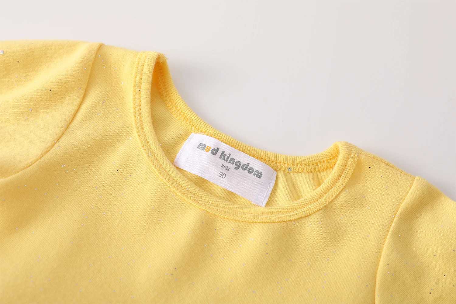 Mudkingdom Sparkle Girl Tutu Dress Long Sleeve Plain Shirt Girls Dress Solid Par Princess Dress Childrens Clothing Spring and Autumn W250111