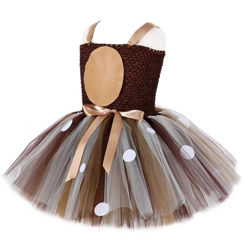 Deer costume girl Christmas Tutu dress childrens birthday jungle park Halloween animal reindeer costume W250111