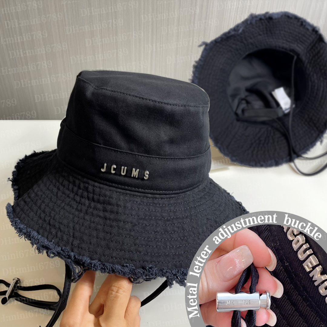 Classic jacquard bucket high quality Le Bob Artichaut bucket hat jacquemes big brim hat fashion baseball cap outdoor hat black/army green/khaki/pink beach travel hat