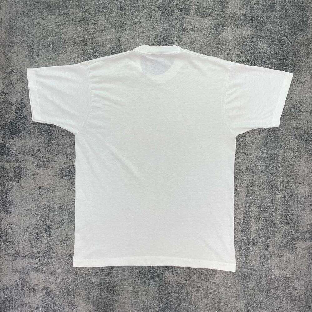 American washed letter printed short sleeved T-shirt with trendy street printing, versatile and unisex half sleeves