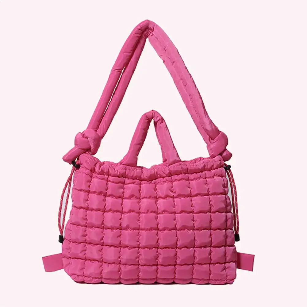Padding Shoulder Bag for Women Adjustable Strap Puffy Handbag Multi-Pockets Crossbody Bag Satchel Purse for Work Travel 250106