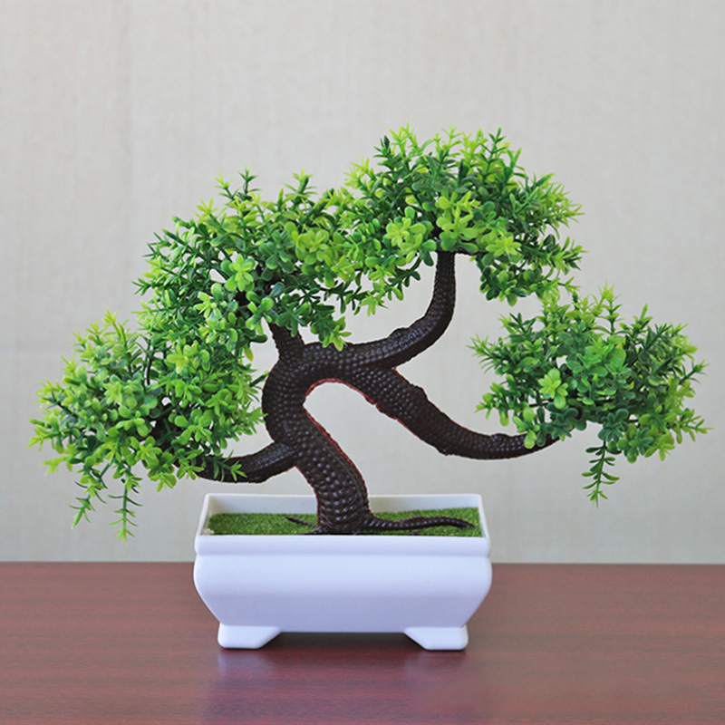 Simulated Potted Dragon Whisker Tree Bonsai Green Plant For Office Desktop Decoration Flowers Potted Home Creative Decoration