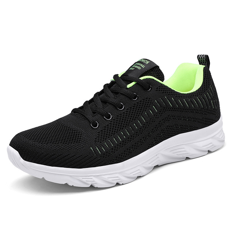 Men Shoes Black Mesh Sneakers Big Size Lightweight Breathable Fashion Casual Sport Running Shoes