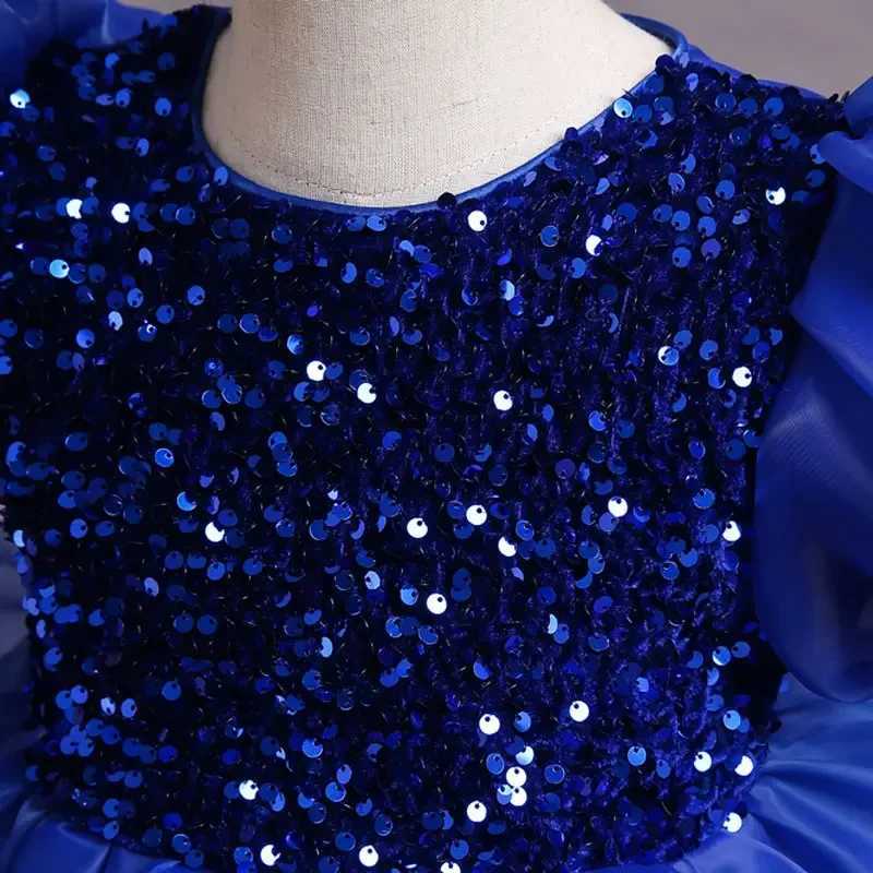 Four Seasons Girls Par Dress Lace Short Sleeve Childrens Clothing Girls Dress Fashion Flower Girls Wedding Dress 2-10 Years W250111