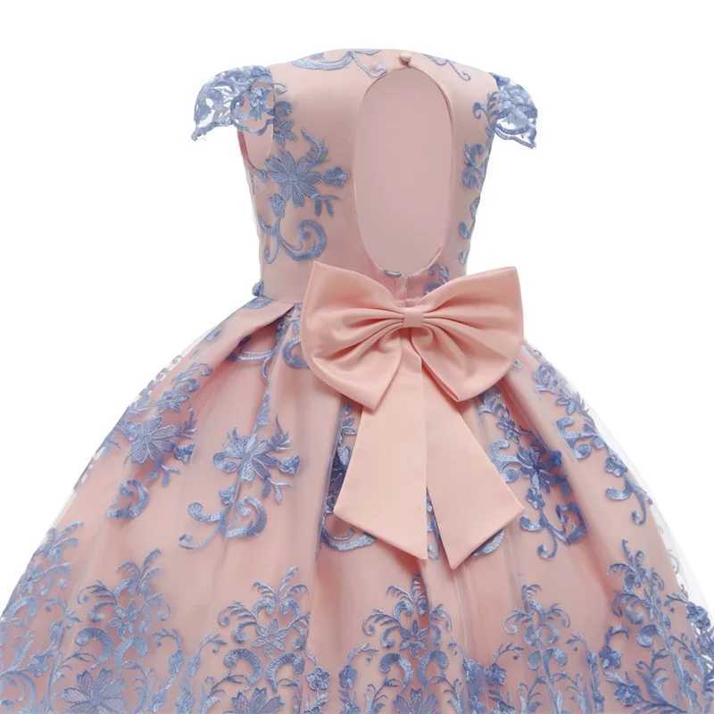 New Years clothing big bow childrens girl wedding childrens dress girl princess Pageant formal dress dance party girl Christmas dress W250111