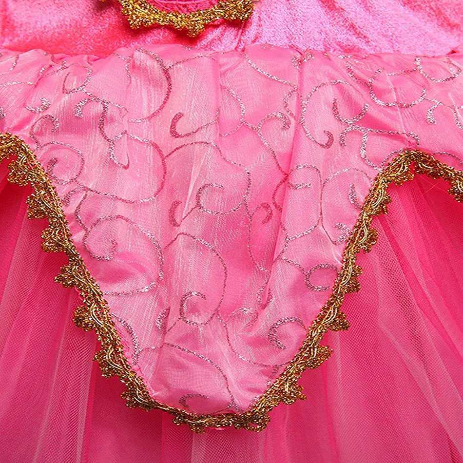 Girl Aurora Dress Sleep Beau Costume Childrens Princess Dress Childrens Halloween Birthday Party Costume W250111