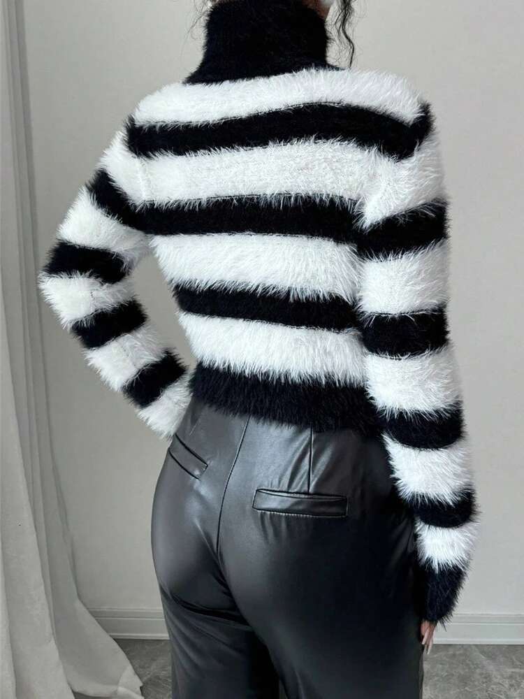 Keep Warm In Winter Sweater,Pullovers,Wweater Women,Womens Sweaters,Womens Clothing,Striped Sweater,Tops Women 2024