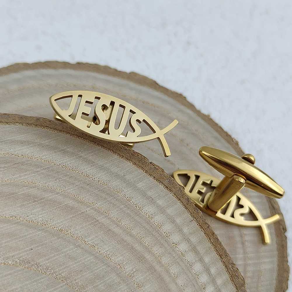 New fish cufflinks fashionable metal shirt cufflinks retro style set accessories suitable for dinner parties W250111