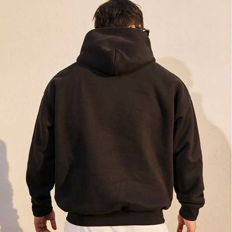 Loose Cotton Mens Hooded Sweatshirt Pocket Black Male Hoodie Funny Welcome Deal Y2k Vintage Novelty and Luxury Harajuku Fashion W250110