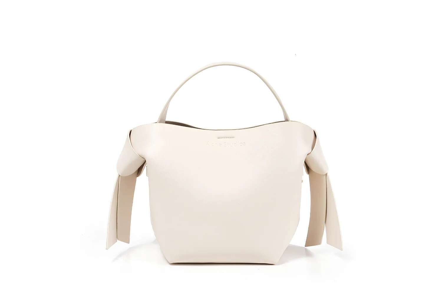 SEMALAYA New Fashion Niche Design Women's Leather Simple Bow Shoulder Crossbody Tote Bucket Bag