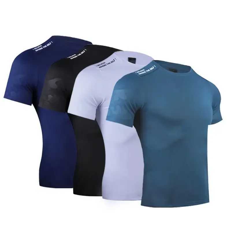 Sports T-shirt mens short sleeved quick drying clothing summer sweat absorption breathable training running gym fitness clothing W250111