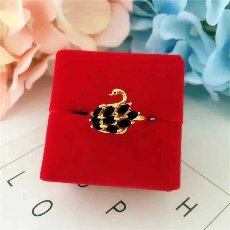 All Diamond Swan Wedding Ring with Adjustable Style Simple Jewelry Ring Couple Ring W250111